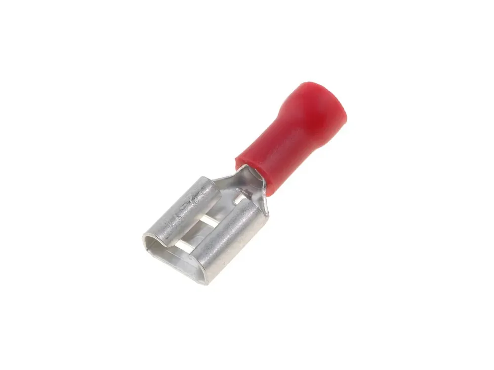 Faston 6,3x0,8mm zásuvka límec červený - Kupte nyní