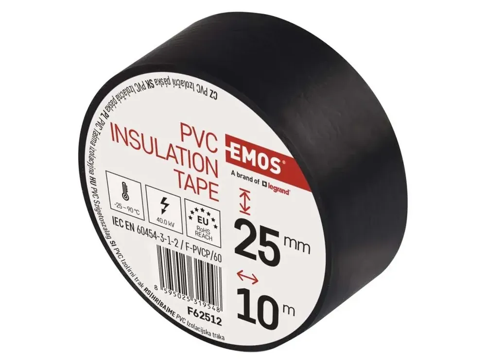 Nově v nabídce | Izolační páska PVC 25 mm × 10 m, černá