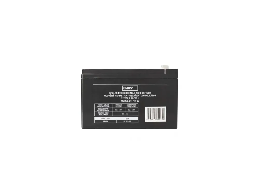 Velmi oblíbený produkt - Emos B9654 akumulátor olověný 12V 7,2Ah