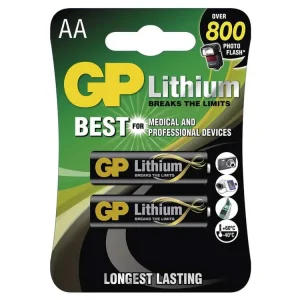 Zbývá jen pár kusů - Lithiová baterie AA (FR6) GP, 2ks