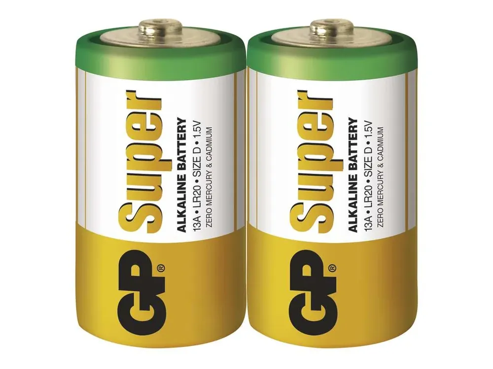 Baterie alkalická D (LR20) GP Super, 2ks | Kvalitní produkt