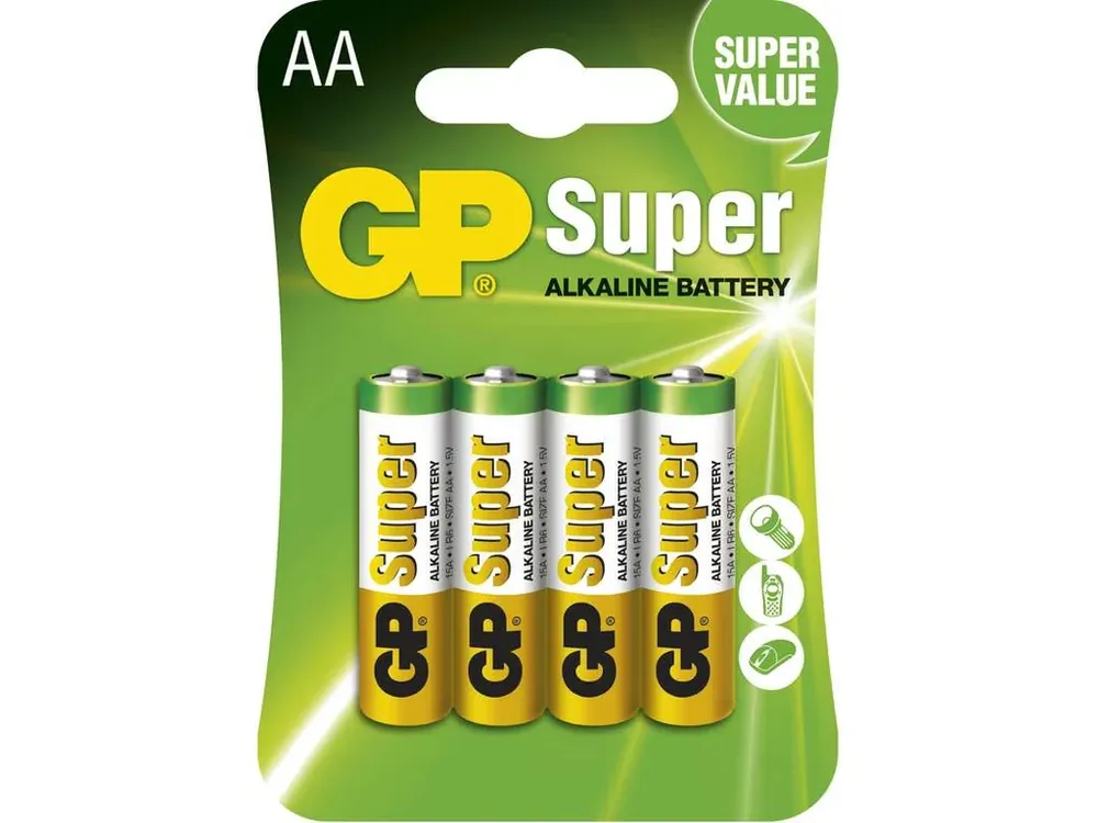 Žádaný produkt - Alkalická baterie AA (LR6) GP Super, 4ks