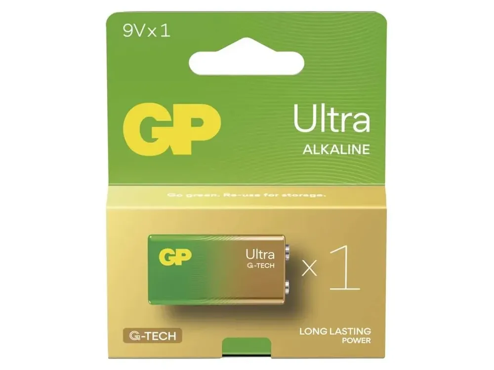 Akce - Alkalická baterie 9V (6LF22) GP Ultra