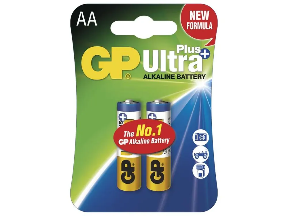Alkalická baterie GP Ultra Plus AA (LR6), 2ks - K objednání