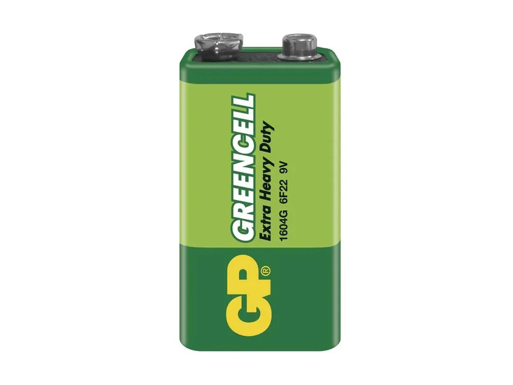Zinková baterie 9V (6F22) GP Greencell - Velmi oblíbený produkt