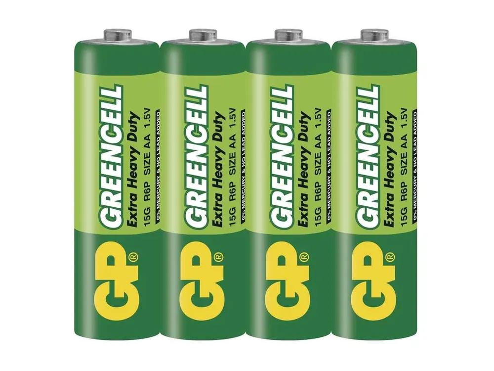 Populární | Zinková baterie AA (R6) GP Greencell, 4ks