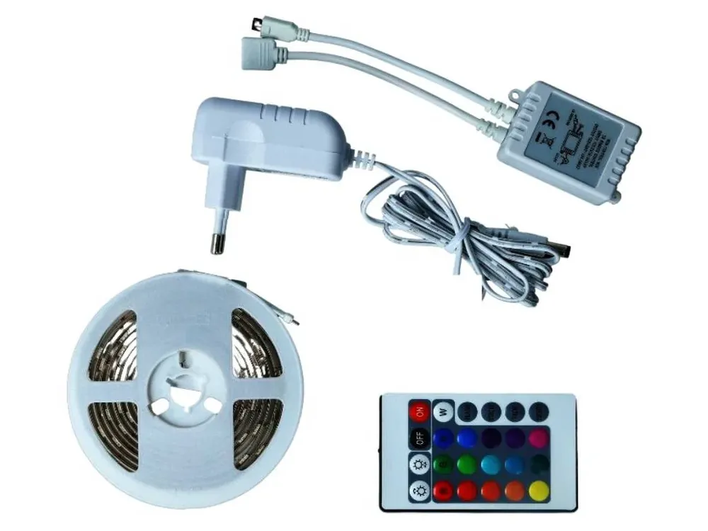 Cenový hit - LED pásek, RGB, 6W/m, 30LED/m, délka 3m, sada