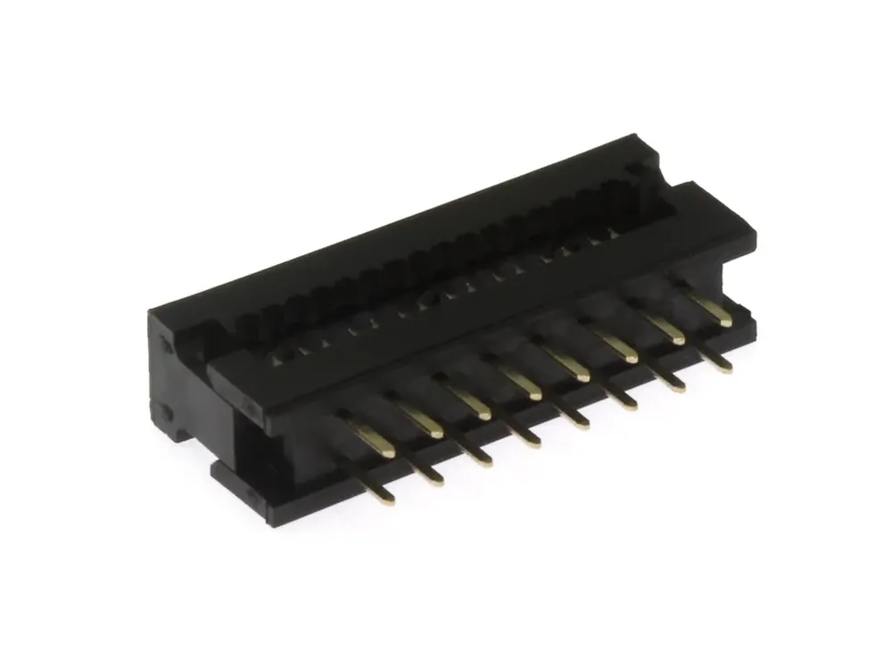Žádaný produkt | Konektor IDC pro ploché kabely, samořezný, 16 pinů (2x8), rozteč 2.54mm, do DPS, přímý