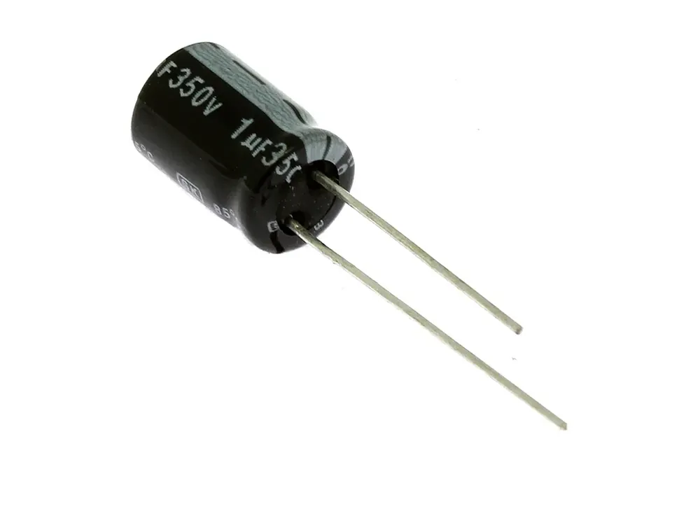 Rychle mizí | Elektrolytický kondenzátor 1uF 350V 8x11.5mm RM3.5 85°C