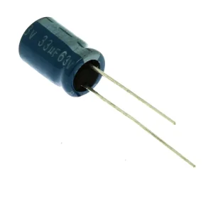 Elektrolytický kondenzátor 33uF 63V 8x11mm RM3.5 105°C - Outlet