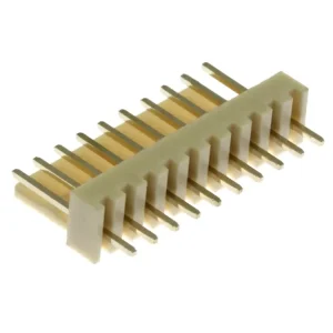 Novinka v nabídce | Konektor se zámkem, 10 pinů (1x10), do DPS, RM2.54mm, přímý, pozlacený