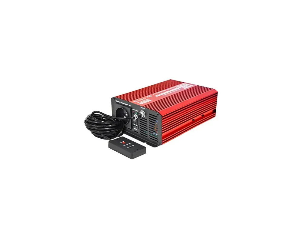 Carspa P600 měnič napětí 12V/230V 600W čistý sinus + dálkové ovládání | Nízká cena
