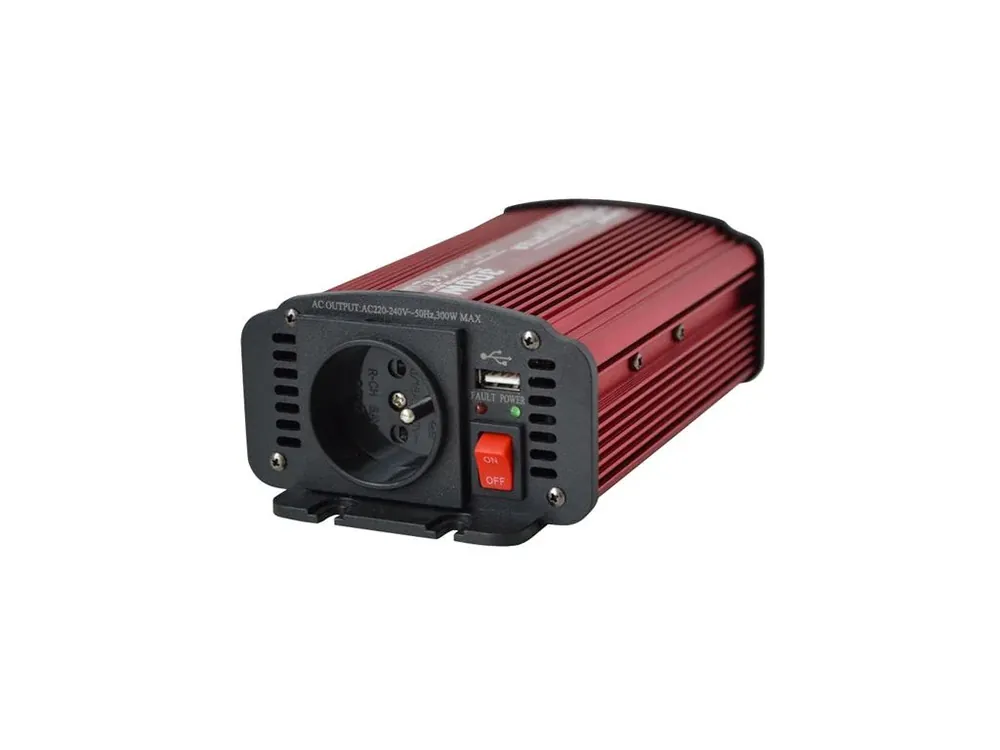 Carspa CAR300 měnič napětí 24V/230V 300W s USB - Velmi oblíbený produkt