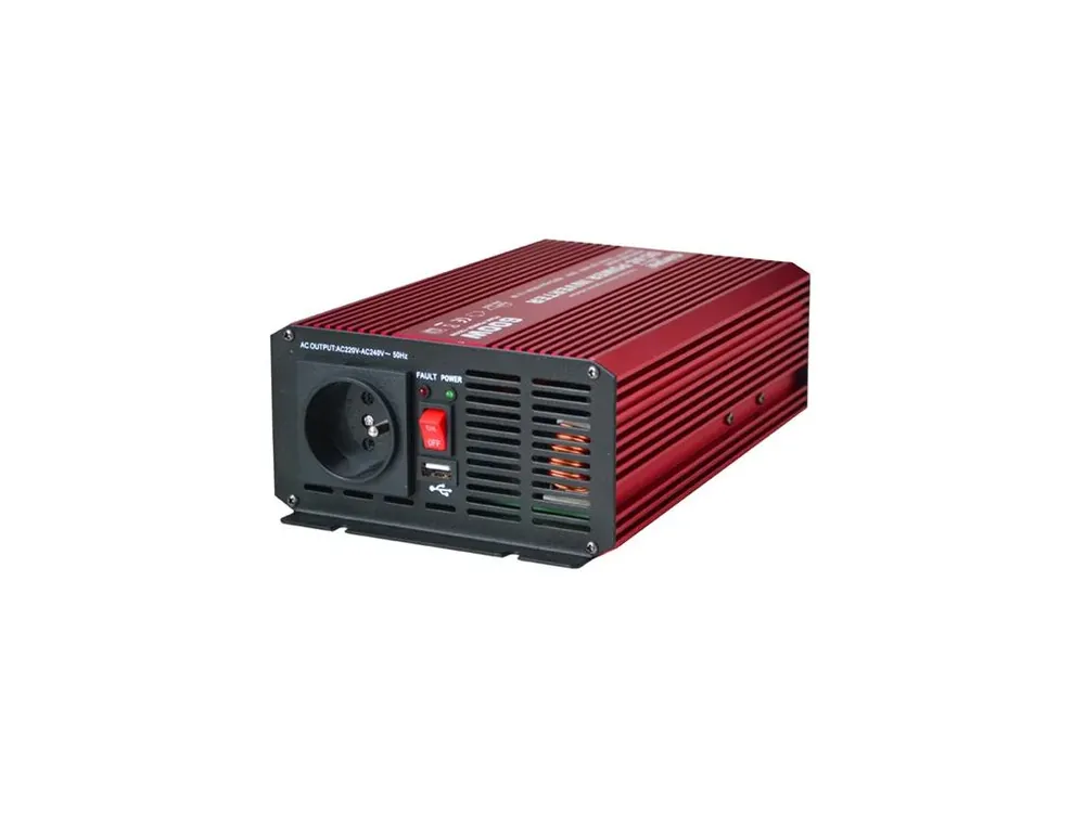 Koupit online | Carspa P600 měnič napětí 12V/230V 600W čistý sinus + USB