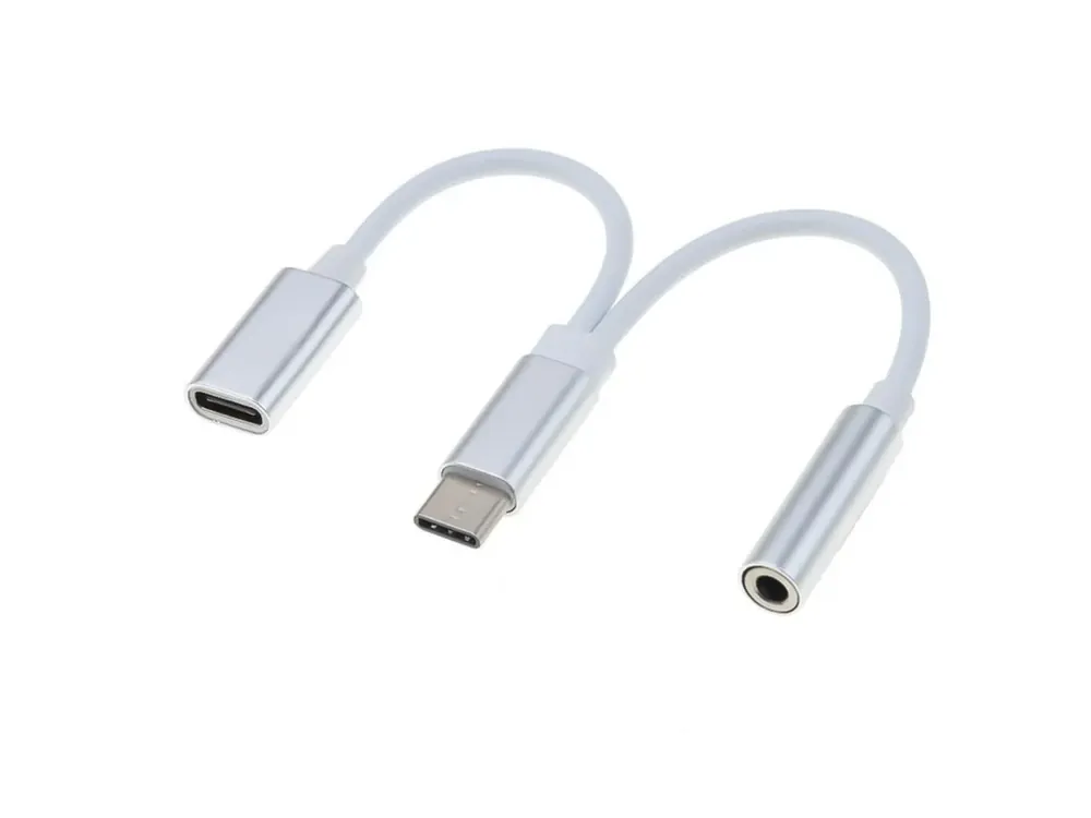 Adaptér USB-C - USB-C + JACK 3,5mm M/F 10cm - Speciální nabídka