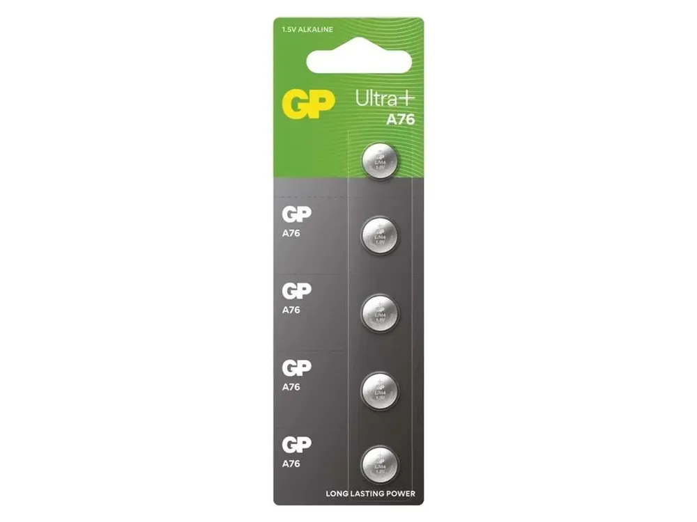 Alkalická knoflíková baterie A76F (LR44), GP Ultra plus, 5ks | Výhodný nákup