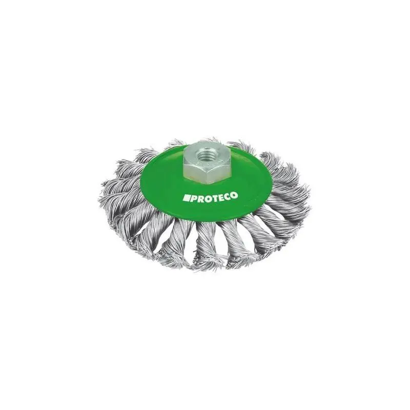 K dispozici - Kartáč miskový copánkový 100mmxM14x2 NEREZ 0.35mm