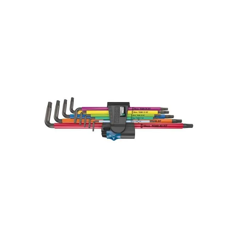 Čerstvá novinka | Zástrčné klíče, dlouhé, sada 9 ks, 967/9 Torx XL Multicolour HF 1, s přidržovací funkcí, Wera 05024470001
