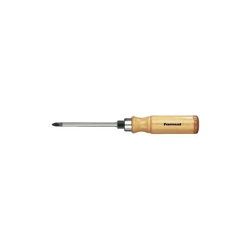 Křížový šroubovák Pozidriv s dřevěnou rukojetí PZ 1x 90 mm Format - Doprodej