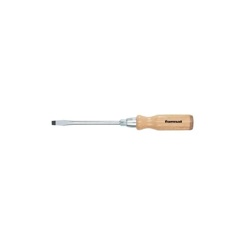 Šroubovák plochý s dřevěnou rukojetí 14,0x2,5x250 mm Format | Akční sleva