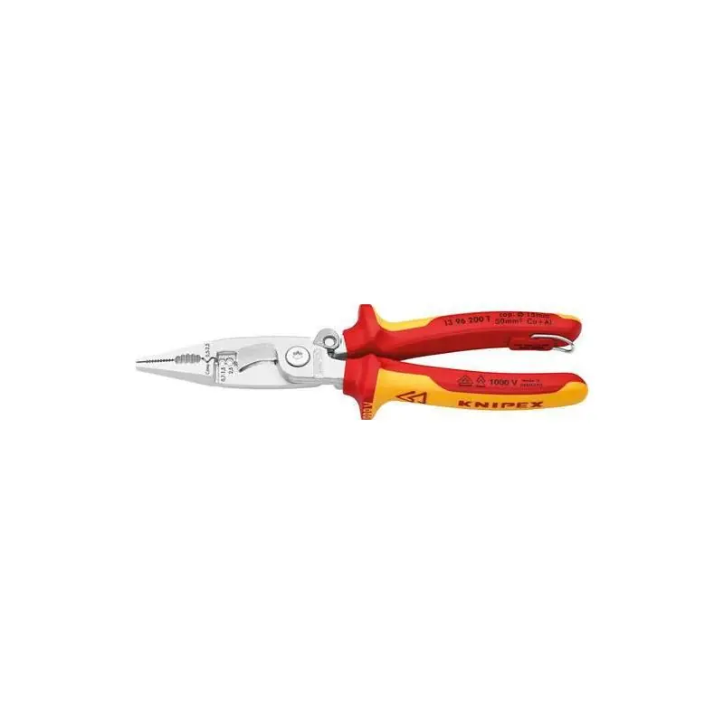 Zbývá pár kusů | KNIPEX Elektromontážní kleště s upevňovacím okem 13 96 200 T