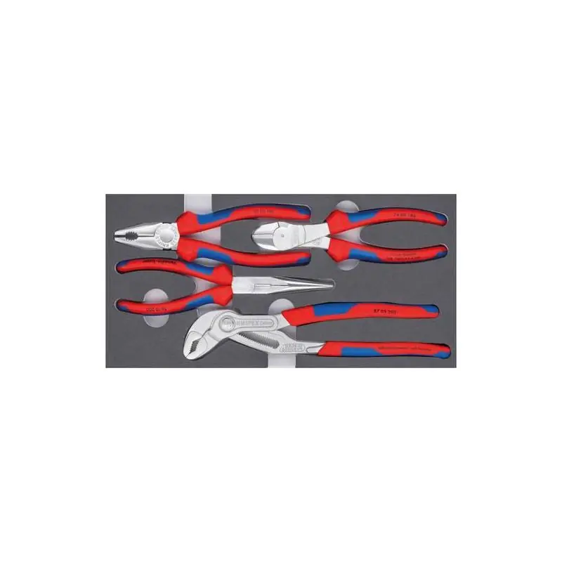Poslední šance | Sada kleští Basic chrom 4ks pěnová vložka KNIPEX