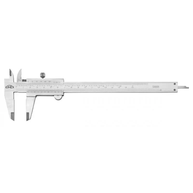 Rychlá doprava - Posuvné měřítko KINEX 160 mm, 0,02 mm, aretace šroubkem, mm+inch, monoblok, ČSN 25 1238, DIN 862