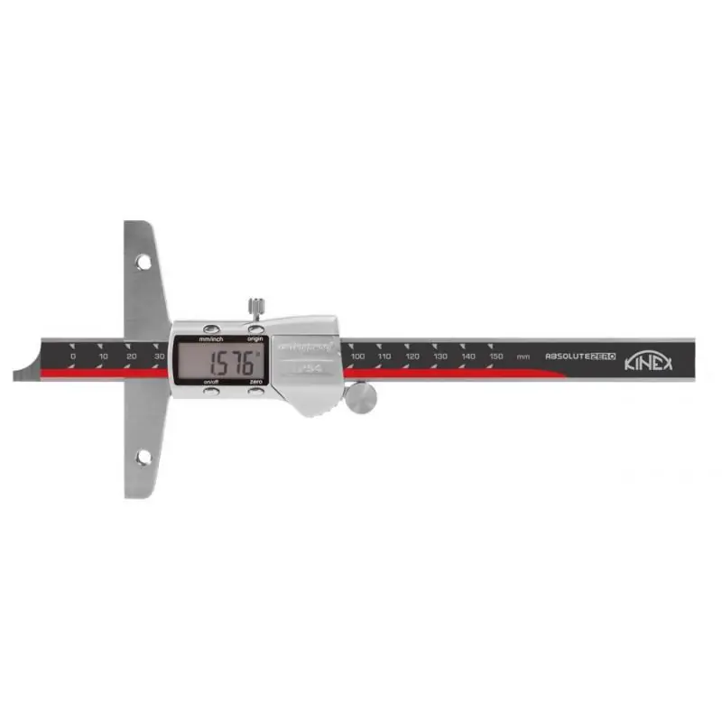 Hloubkoměr digitální bez nosu KINEX 150 mm, 0,01, DIN 862 | Nyní k dispozici