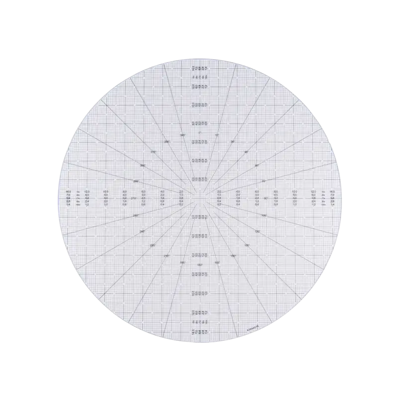 Grid and protractor chart ø 500 mm | Právě dorazilo