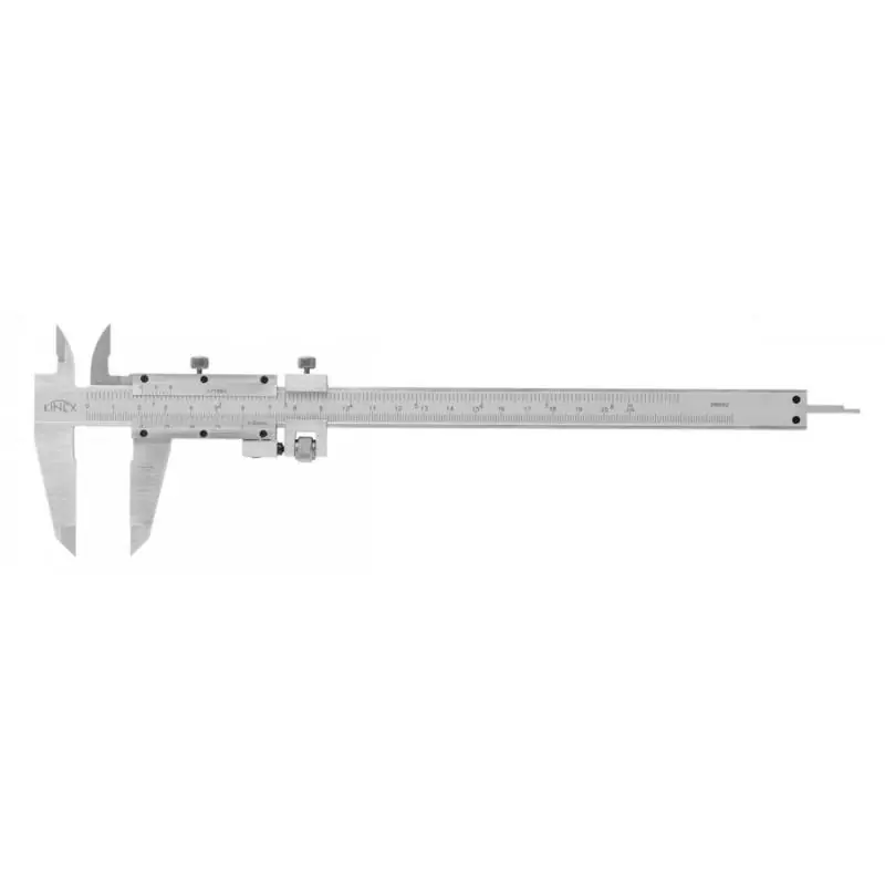 Posuvné měřítko s vnitřním měřením a hloubkoměrem KINEX 200 mm, 0,05 + 1/128 inch, jemné stavění, DIN 862 | Špičkový produkt