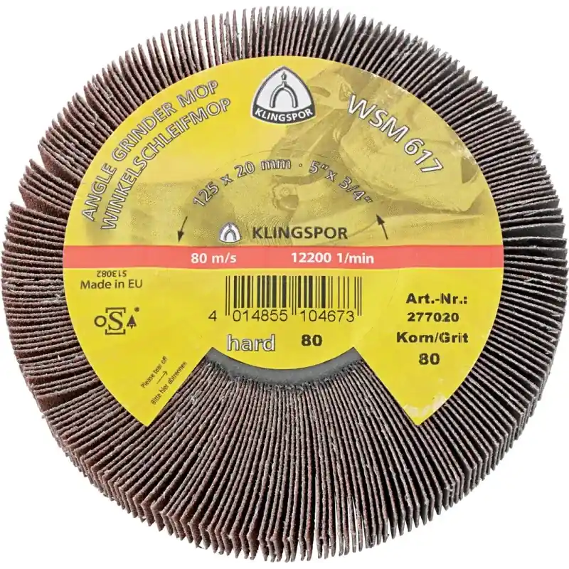 KLINGSPOR Úhlový brusný mop WSM 617 125x20mm | Rychlé odeslání