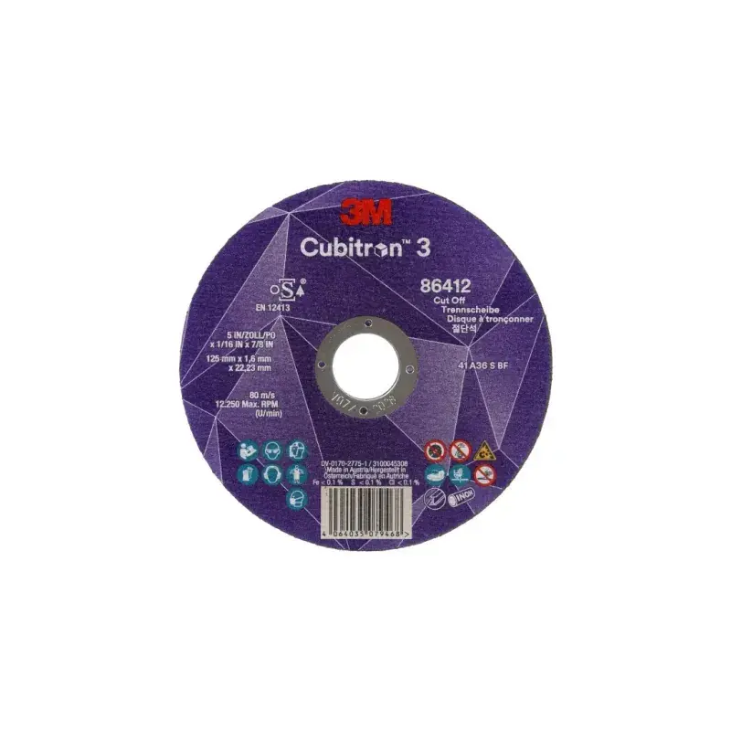 3M řezný kotouč Cubitron III, 125x1,0 mm, typ T41, 86412 - Prodejní hit