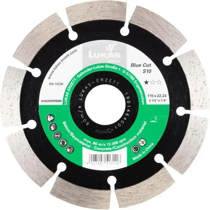 Diamantový řezný kotouč Blue Cut S10 na kámen/beton/asfalt Ø 115 mm pro úhlovou brusku - Výhodný nákup