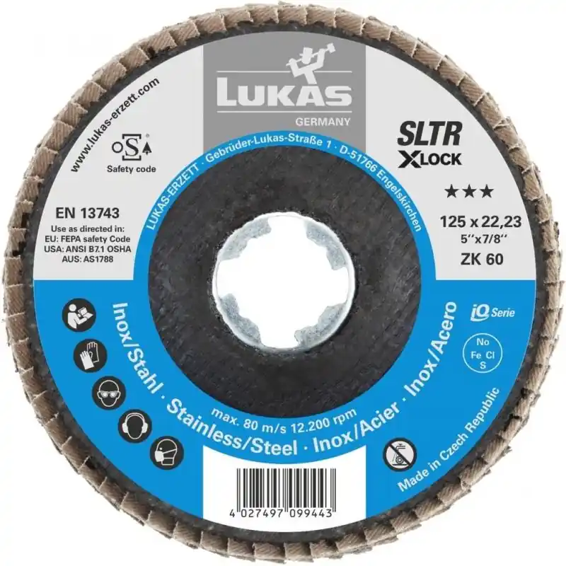 Akce - Lamelový brusný kotouč SLTR Ø 125 mm zrno oxidu zirkoničitého 40