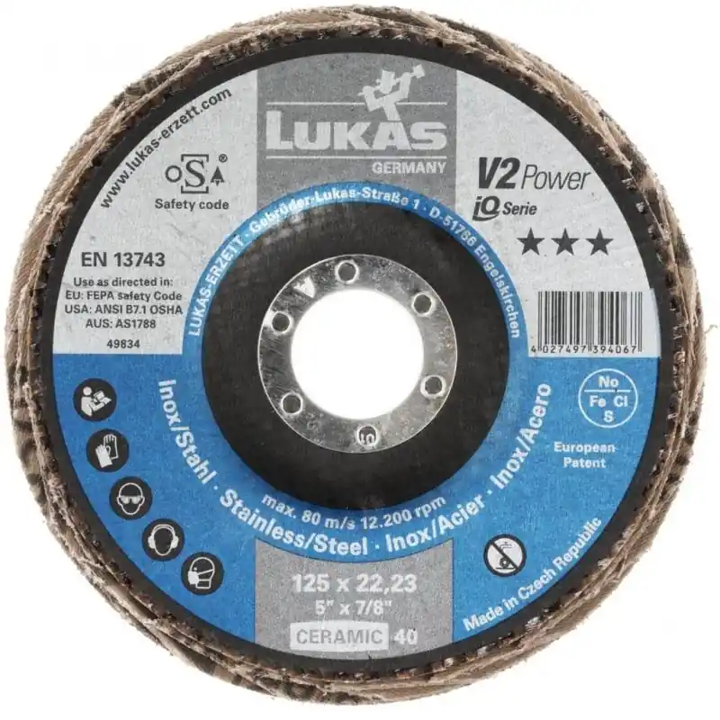 Nyní k dispozici - Lamelový brusný kotouč V2 Power universal Ø 178 mm Keramická zrnitost 40