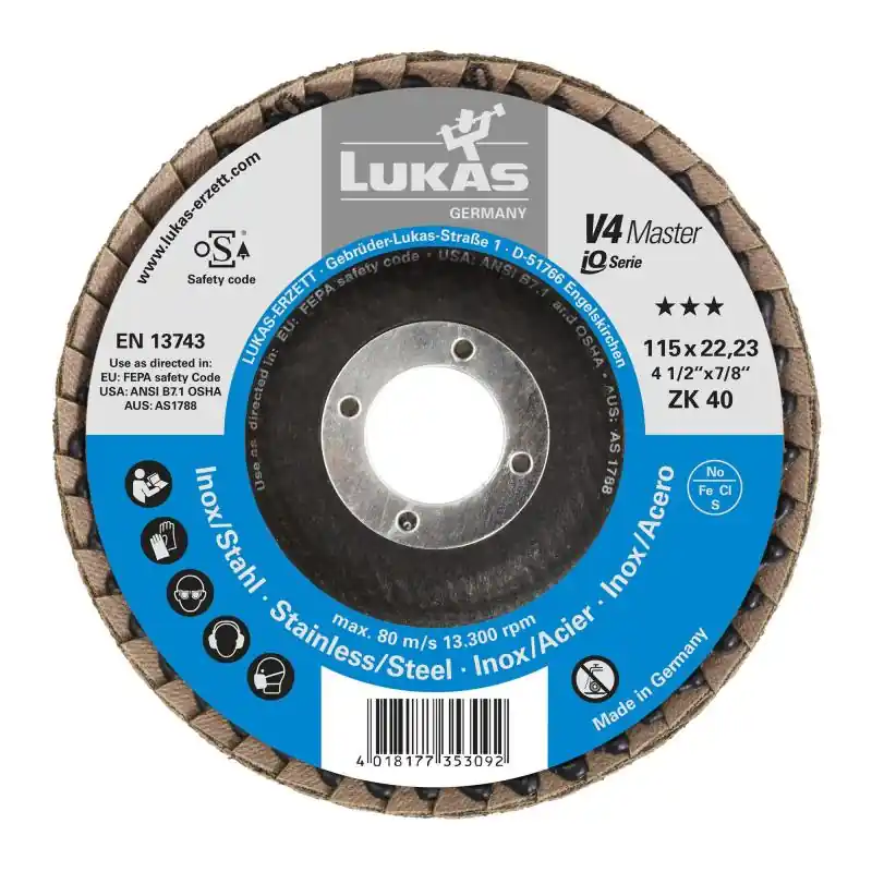 Akční sleva - Lamelový brusný kotouč V4 MASTER univerzální Ø 178 mm zirkonový oxid hlinitý zrnitost 40 úhlová