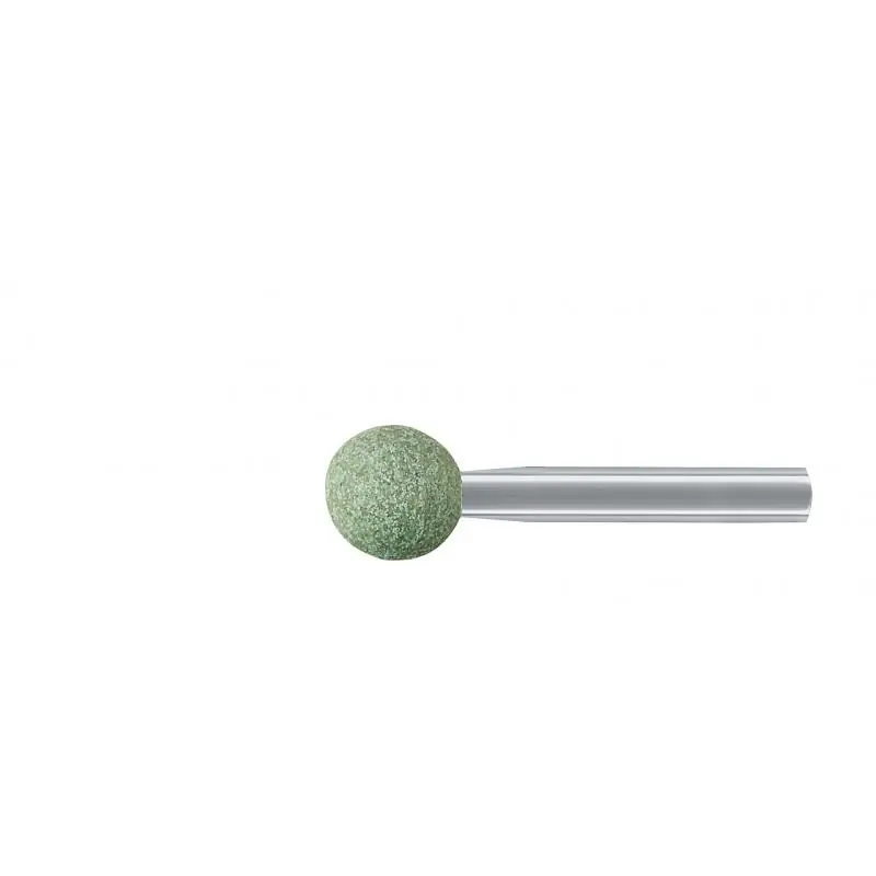 Přímo z výroby - Brusné tělísko KU kulový tvar pro nerezovou ocel 10x10 mm stopka 6 mm