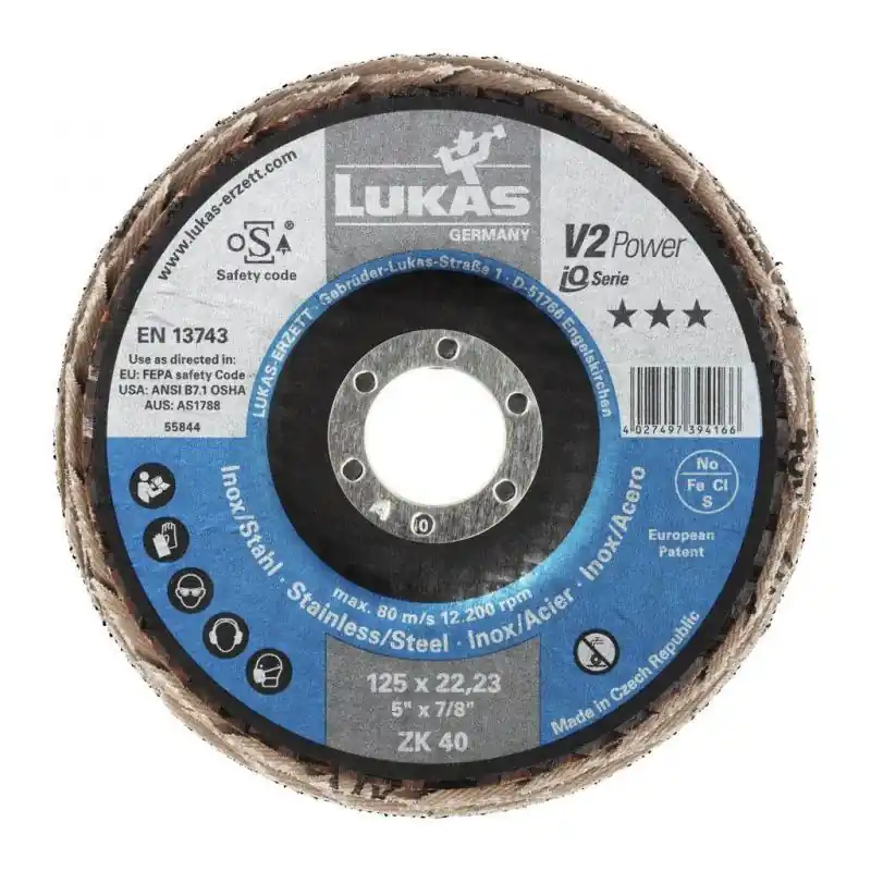 Lamelový brusný kotouč V2 POWER univerzální Ø 115 mm zrnitost oxidu zirkoničitého 60 úhlová | Výhodná nabídka