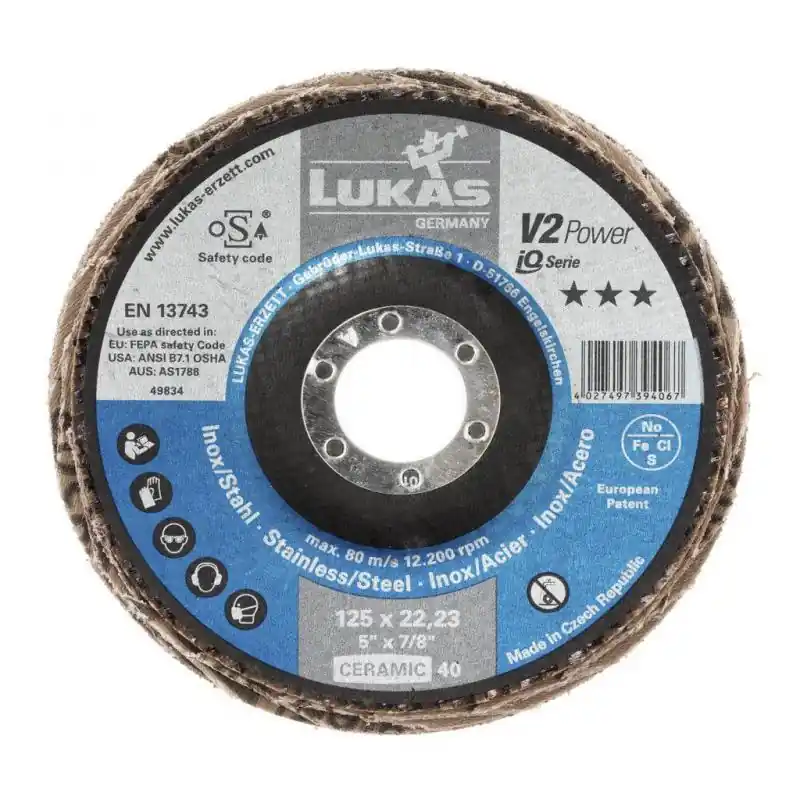 Bestseller - Lamelový brusný kotouč V2 POWER univerzální Ø 115 mm Keramická zrnitost 40 úhlová
