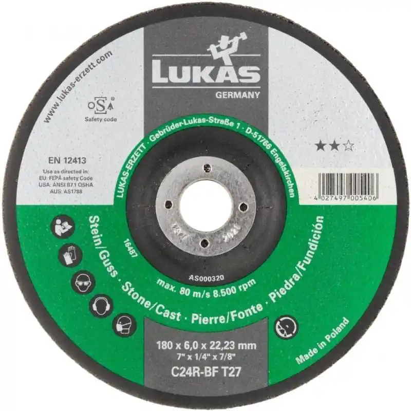 Cenový hit | Brusný kotouč T27 na kámen 180x8 mm s klikou