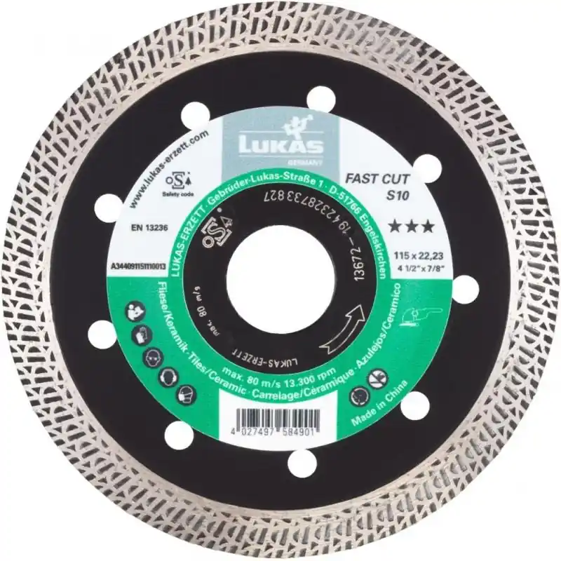 Výhodná nabídka - Diamantový řezný kotouč FAST Cut S10 na kámen/dlaždice Ø 125 mm pro úhlovou brusku