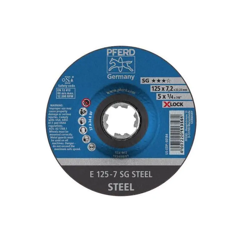 Brusný kotouč SG x-LOCK 115 x 7,0 mm STEEL Pferd - Profesionální kvalita