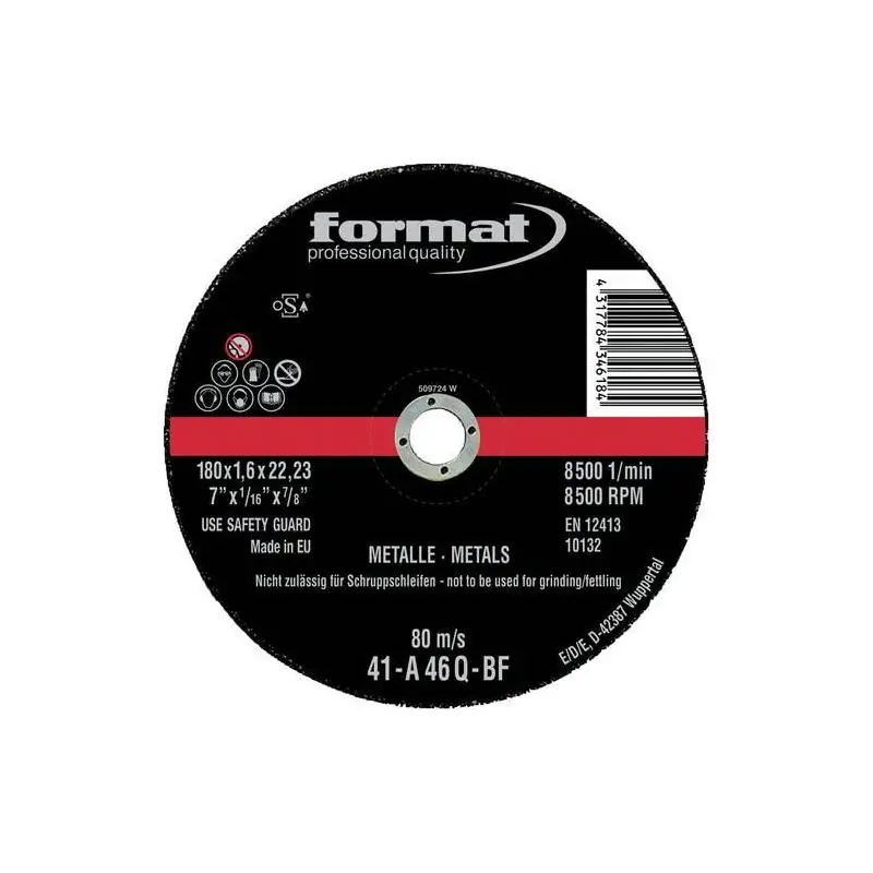 Žádaný produkt - Řezný kotouč na ocel 180x3mm, rovný, Format