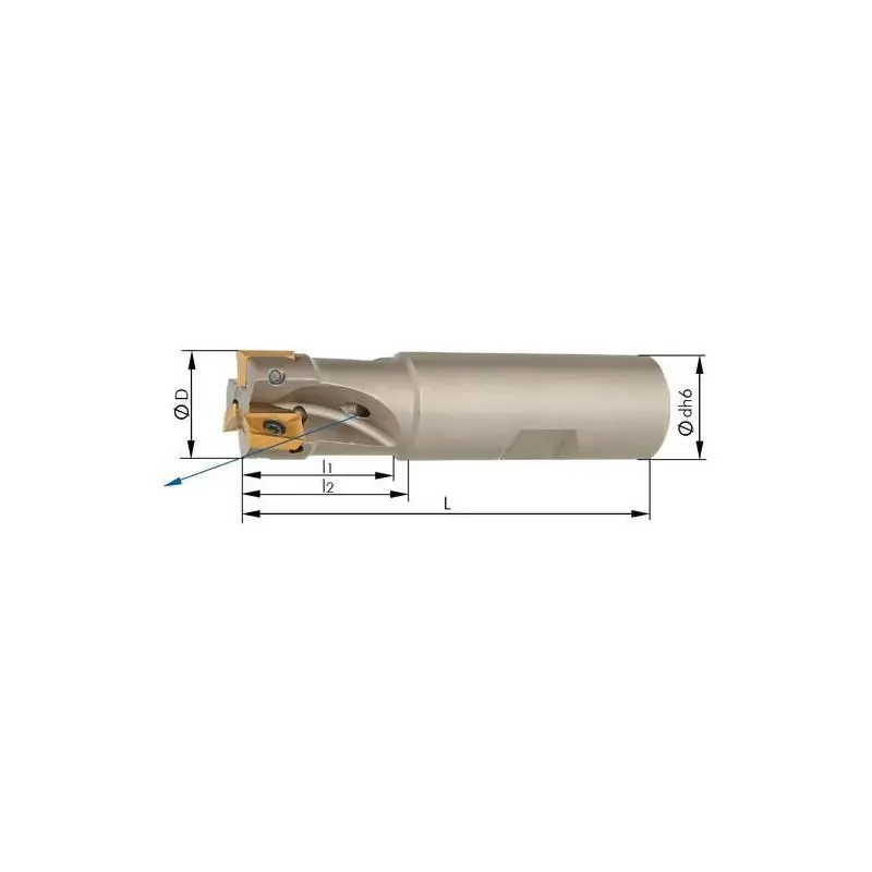 Akce - Rohová fréza 90° s vnitřním chlazením D18mm, Z2, APKT10