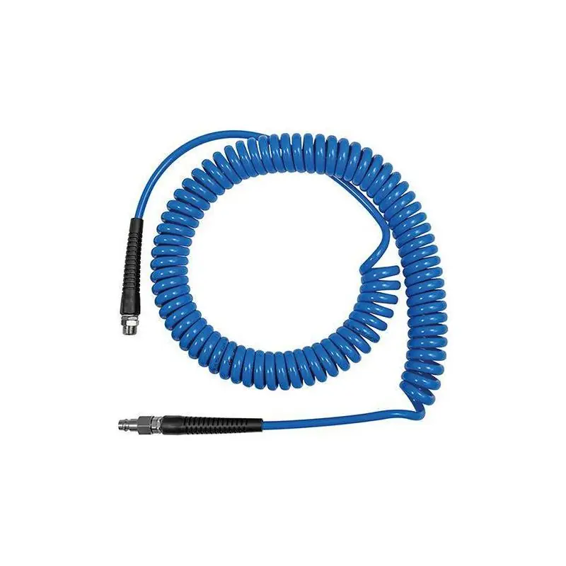 Spirálová hadice RIEGLER PA modrá, vnější šroubení R1/4"+ ochrana proti zalomení, 10x6,5 mm,7m - Poslední dny akce