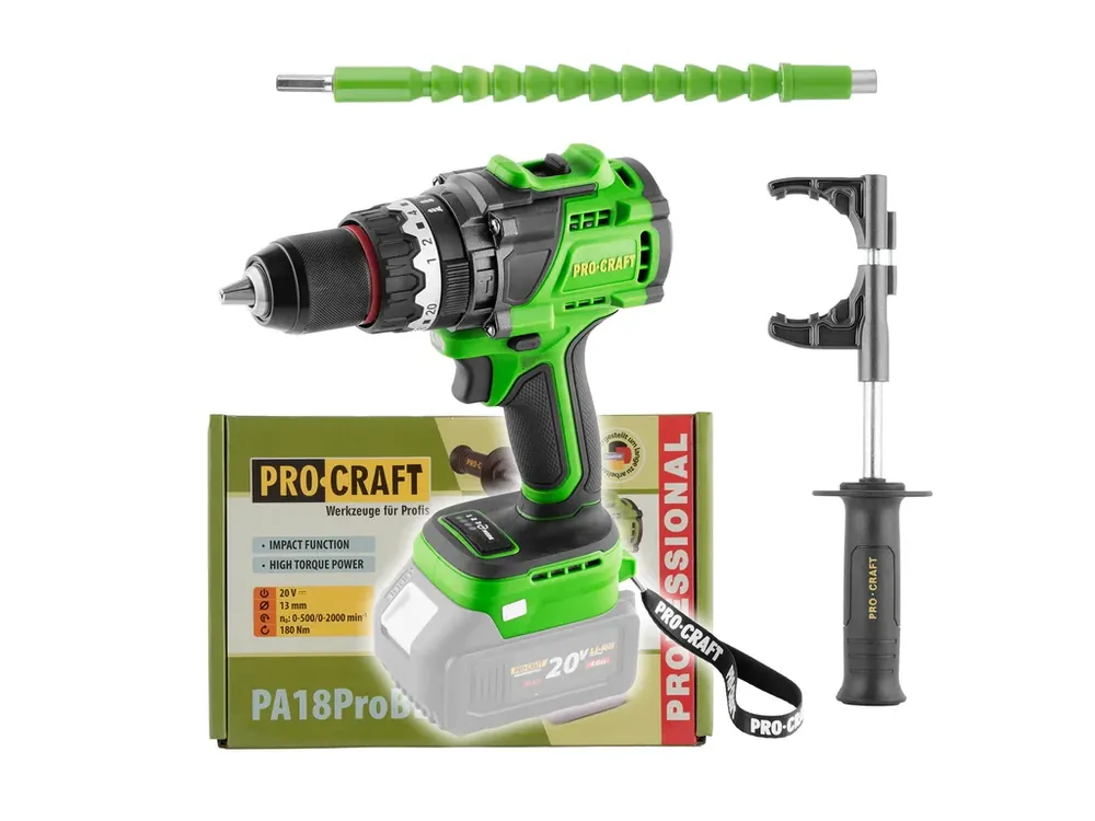 Mezi nejprodávanějšími - Aku vrtací šroubovák Procraft PA18ProBL (bez baterie a nabíječky) PA18ProBL-BB