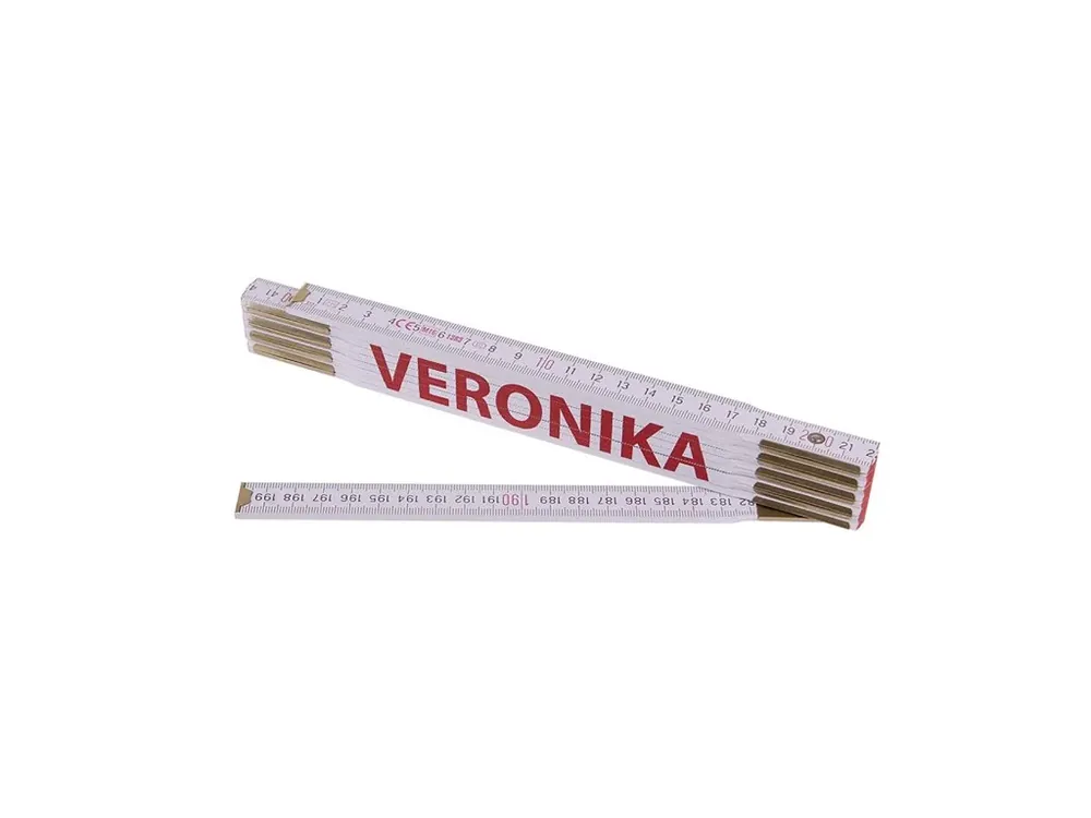 Metr skládací 2m VERONIKA (PROFI,bílý,dřevo) | Výborné hodnocení