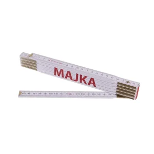 Metr skládací 2m MAJKA (PROFI,bílý,dřevo) - Premium