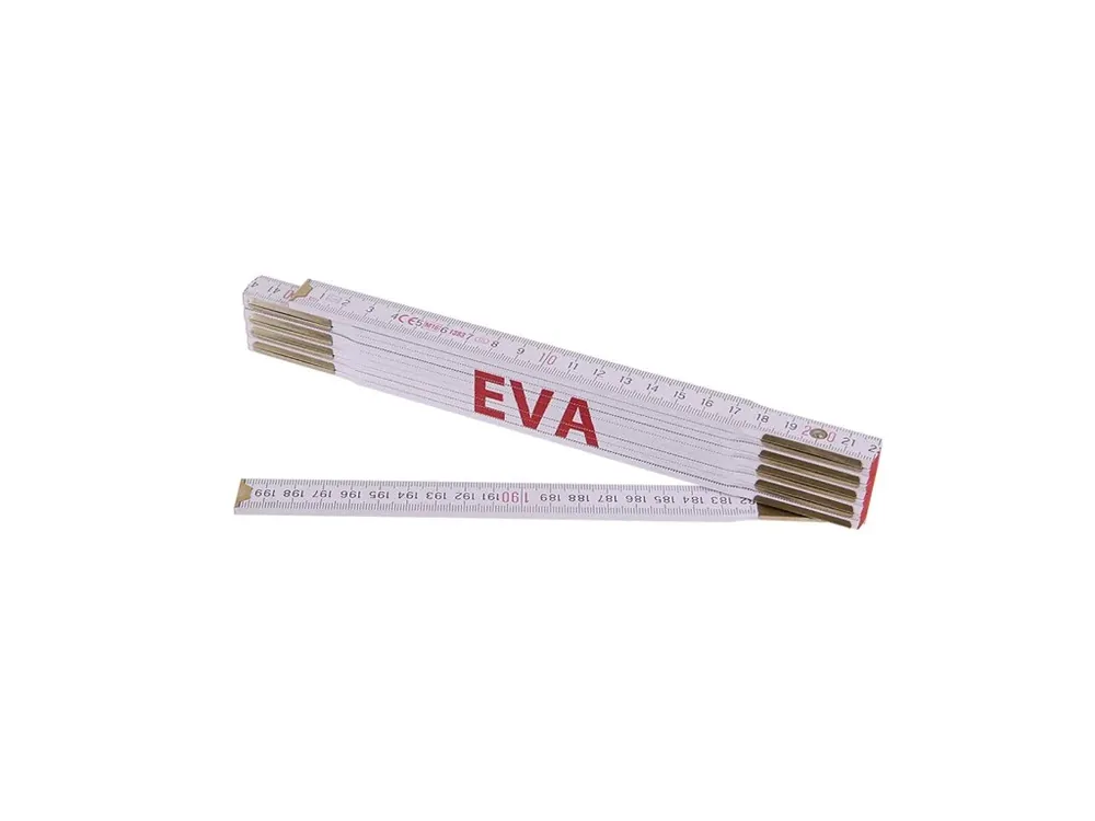 Metr skládací 2m EVA (PROFI,bílý,dřevo) - Super cena
