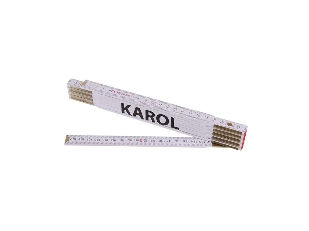 Akční nabídka - Metr skládací 2m KAROL (PROFI,bílý,dřevo)